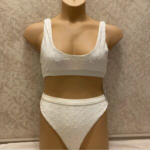 Dippin' Daisy's White Floral Eyelet Bikini